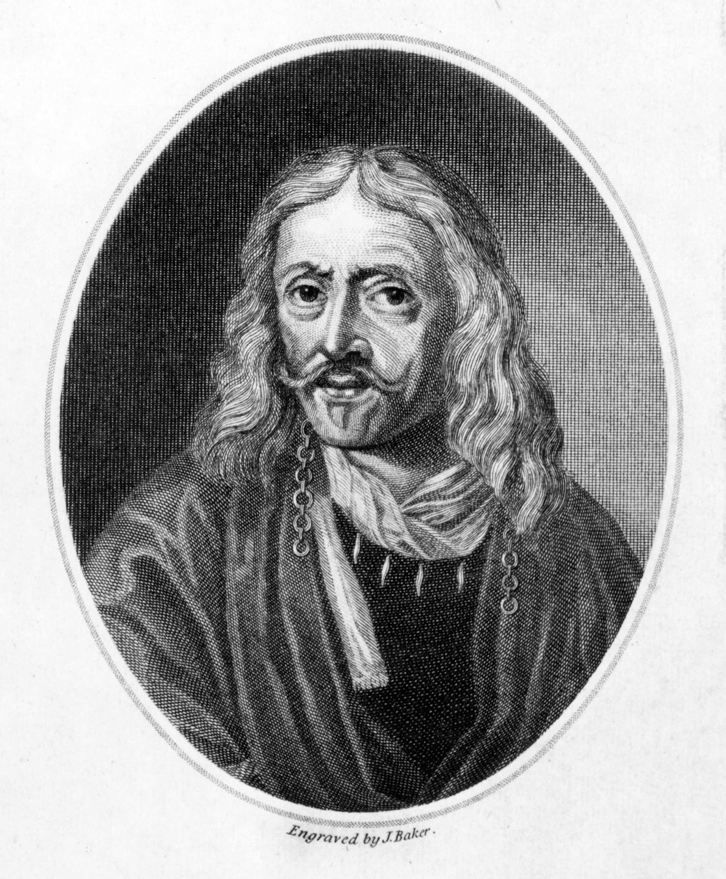 Johannes Hevelius, graverad av J. Baker av Daniel the Younger Schultz