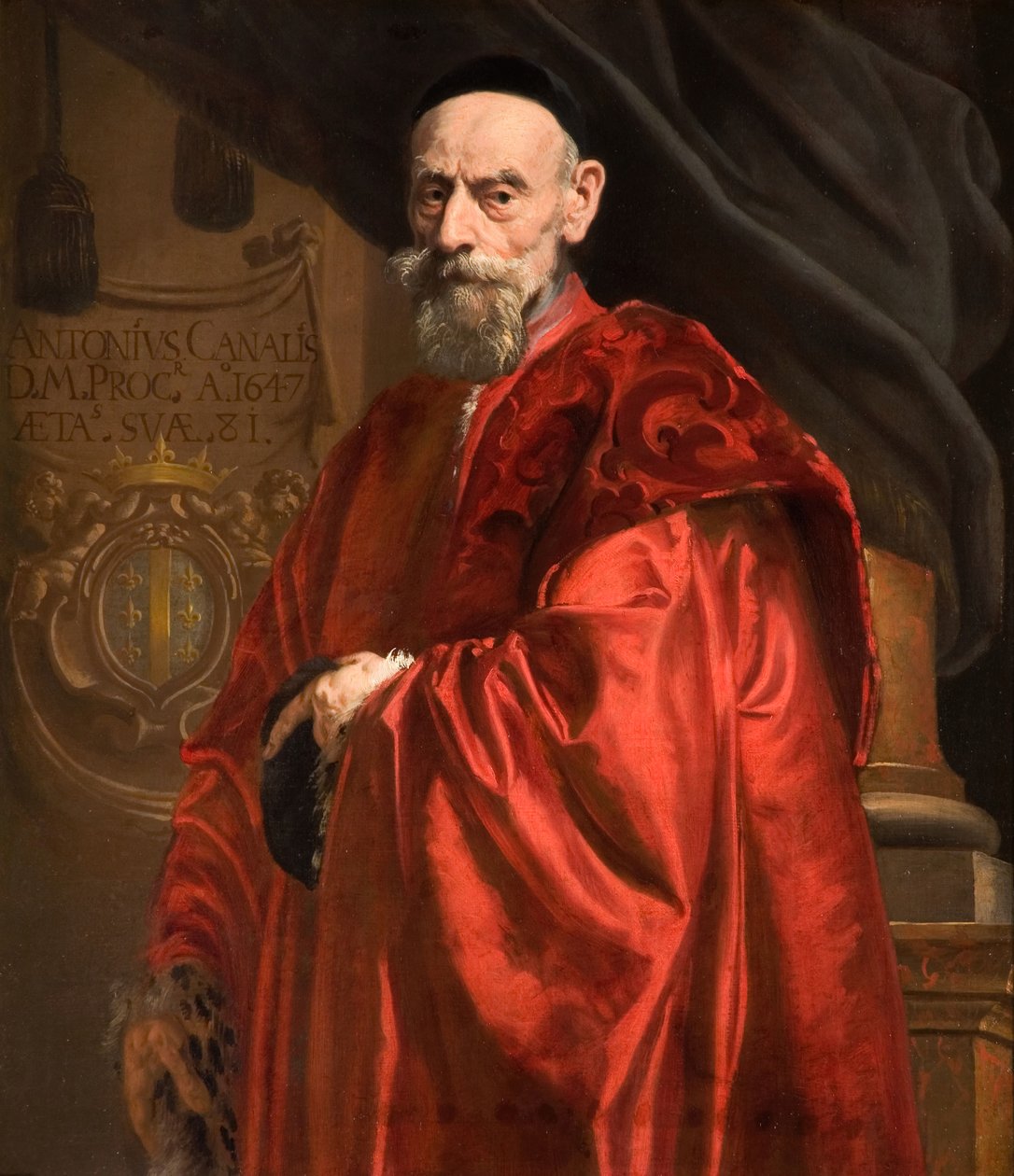 Porträtt av Antonio Canal, 1647. av Daniel van den Dyck