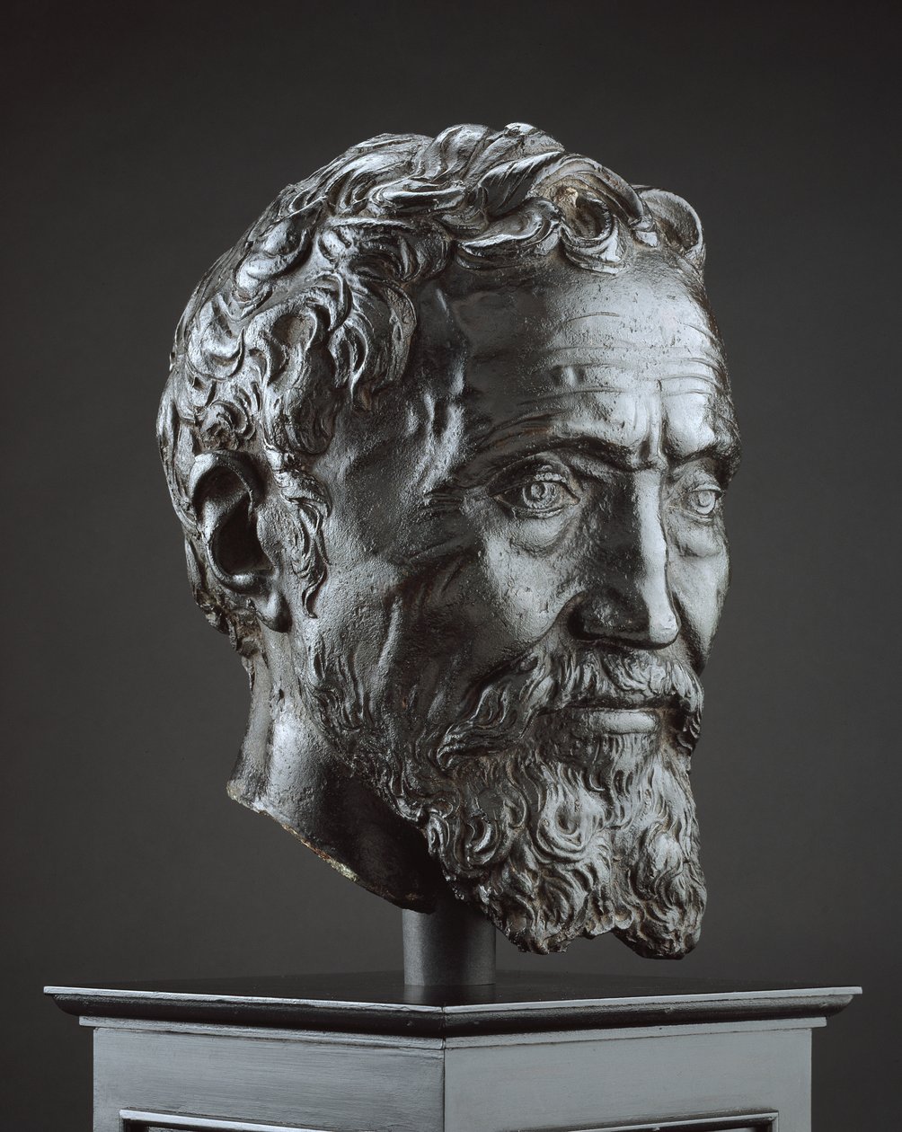 Michelangelo Buonarroti, ca 1560-1566 (brons med mörkbrun patina, gjuten med förlorad vax) av Daniele da Volterra
