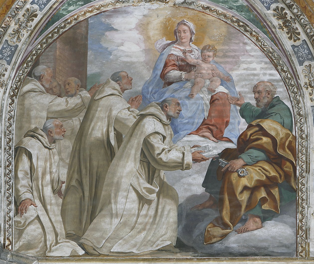 Madonna och barn godkänner kartusianorden av Daniele Crespi