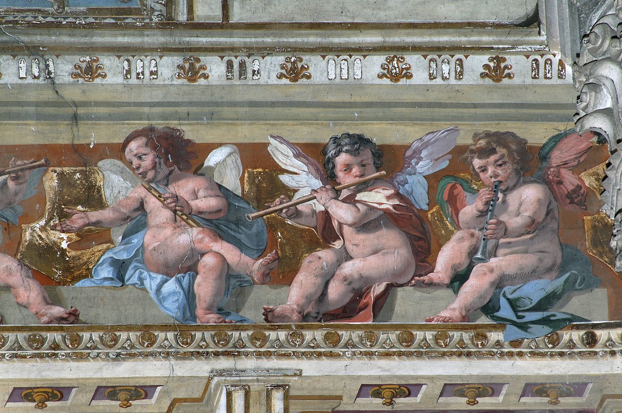 Musiker änglar och putti av Daniele Crespi