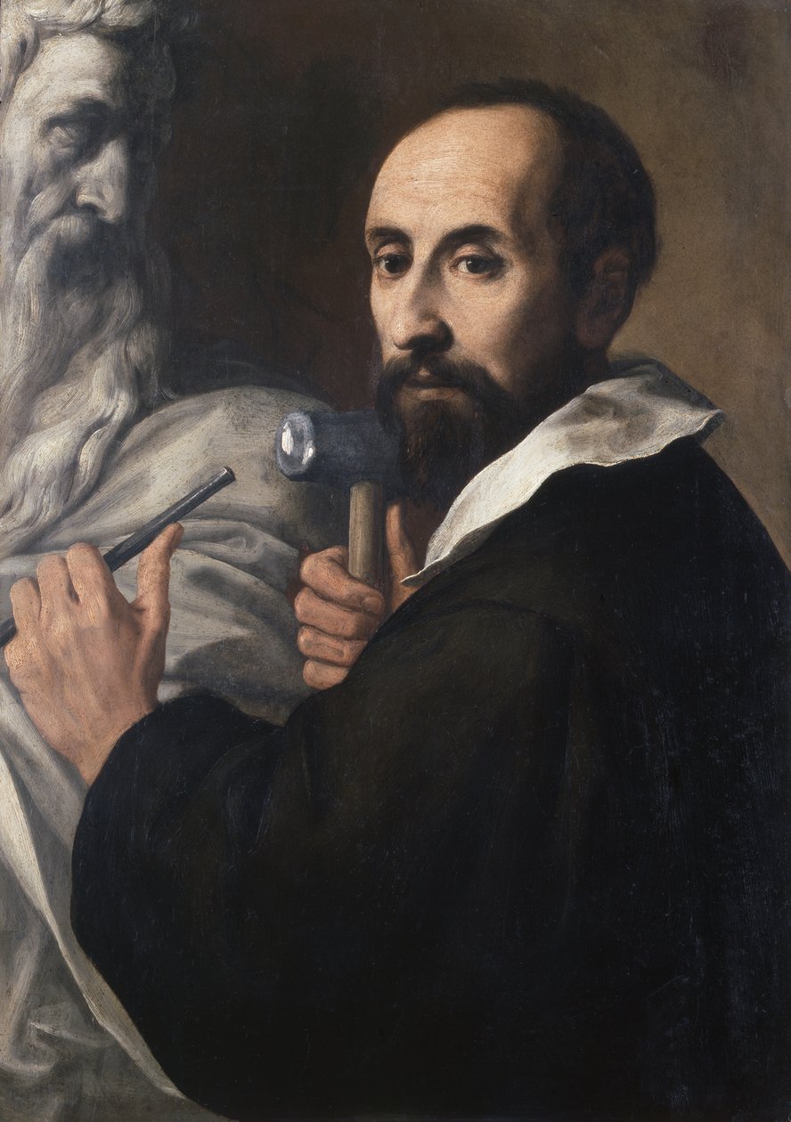 Porträtt av en skulptör, ca 1625 (olja på duk) av Daniele Crespi