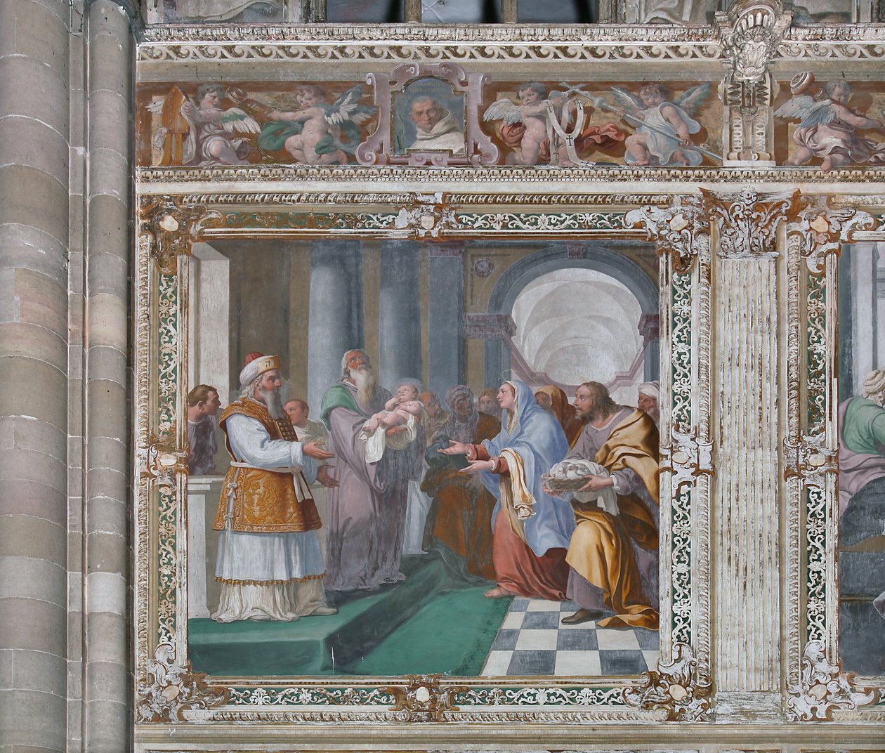 Presentation i templet av Daniele Crespi