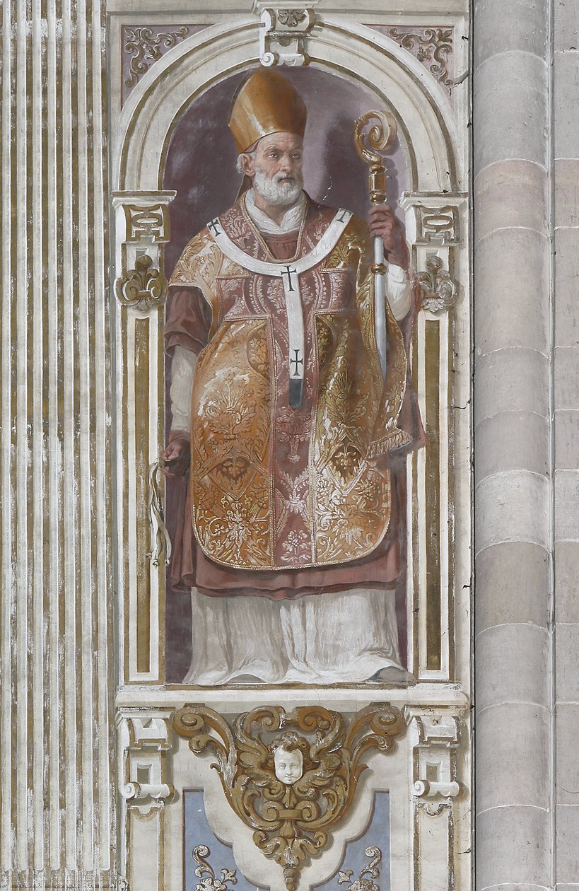 Saint Ambrose (fresk) av Daniele Crespi