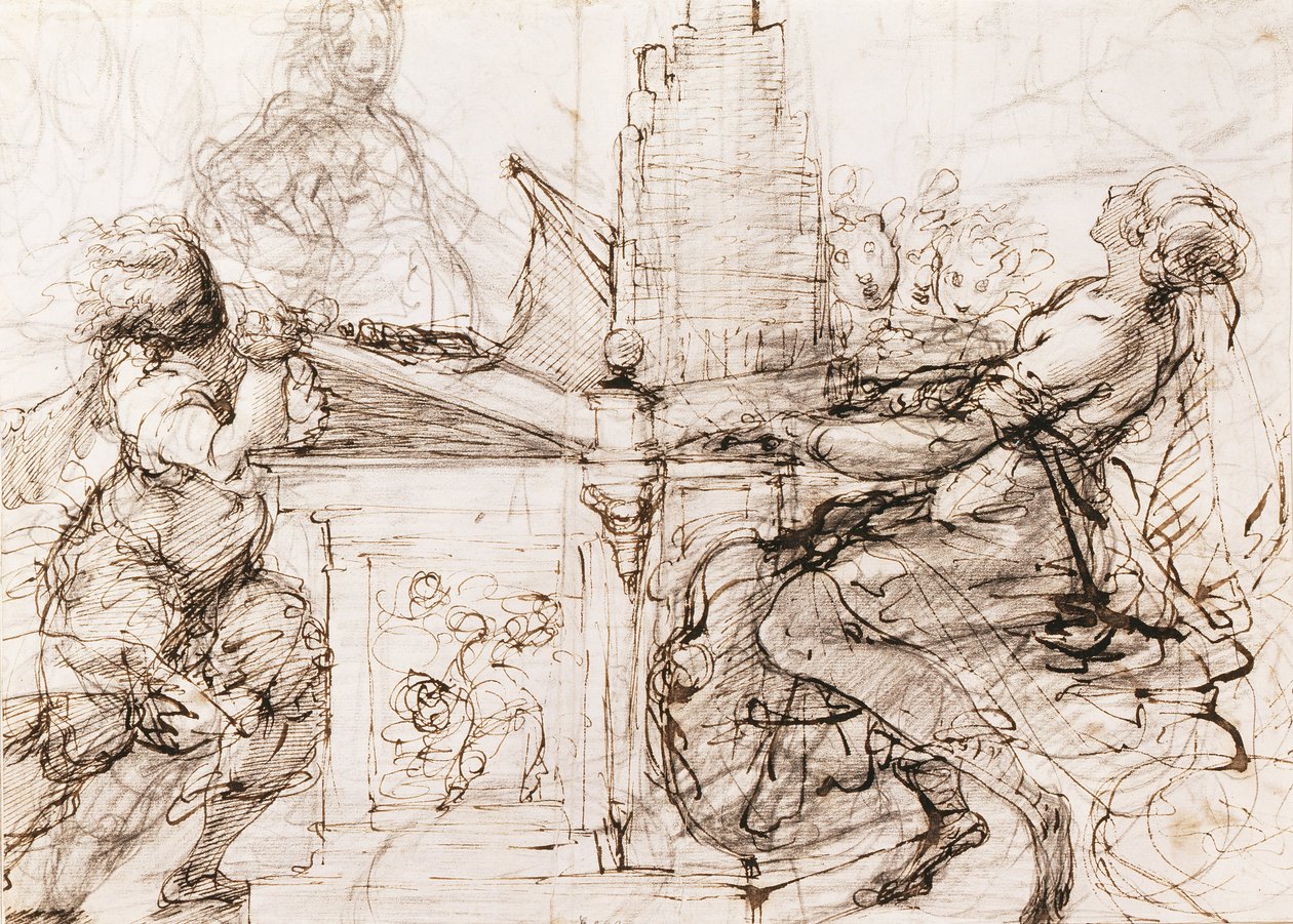 Heliga Cecilia vid orgeln, 1620-1629 av Daniele Crespi