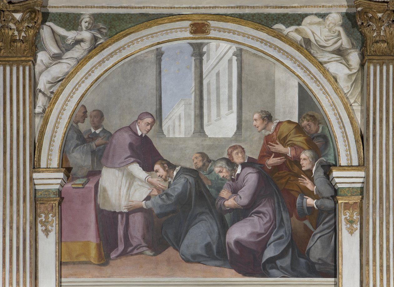 St. Hugh och St. Bruno och hans följeslagare, 1629 av Daniele Crespi