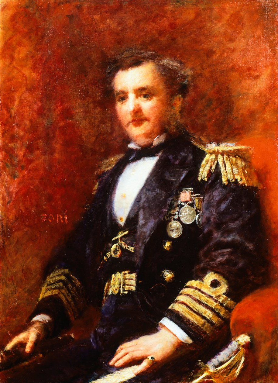 Porträtt av amiral Mervyn Medlycott, av Daniele Ranzoni, olja på duk av Danielle Ranzoni