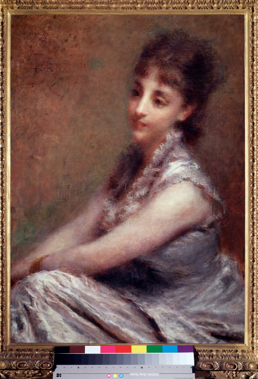 Porträtt av grevinnan Arrivabene Målning av Daniele Ranzoni (1843-1889) 1880 Dim 61x87 cm Milano, Galleria d