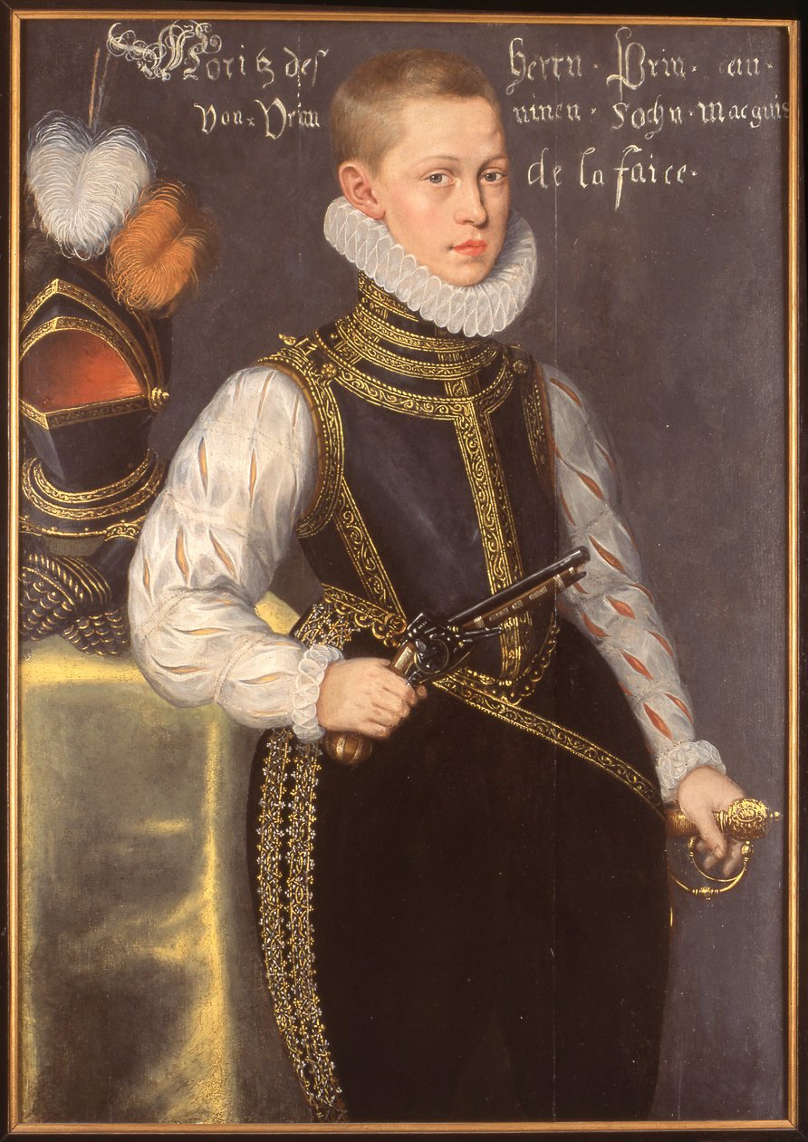 Porträtt av Maurice prins av Oranien av Daniël van den Queborn  