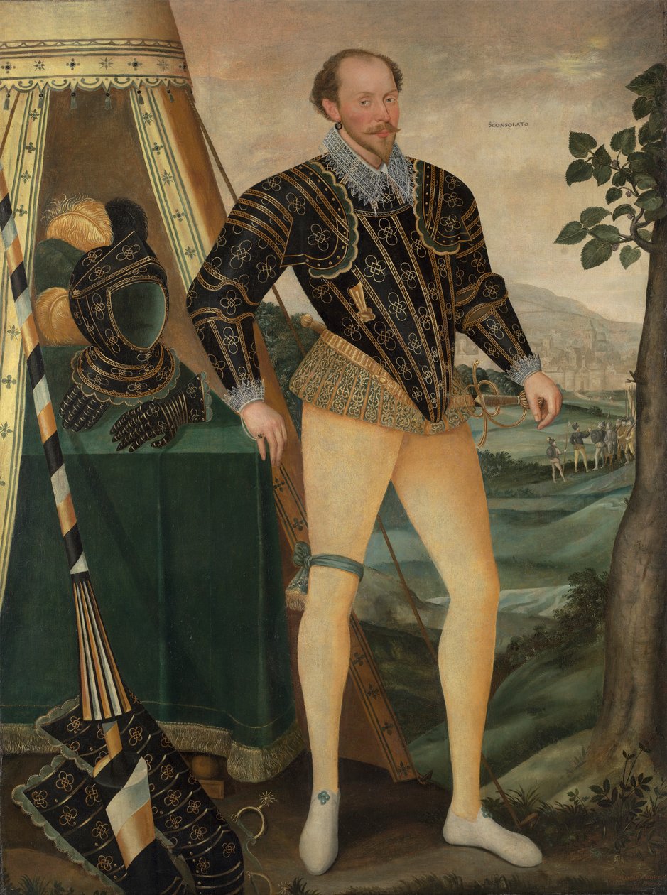 Sir William Drury, från Hawstead, Suffolk (1550–1590) av Daniël van den Queborne