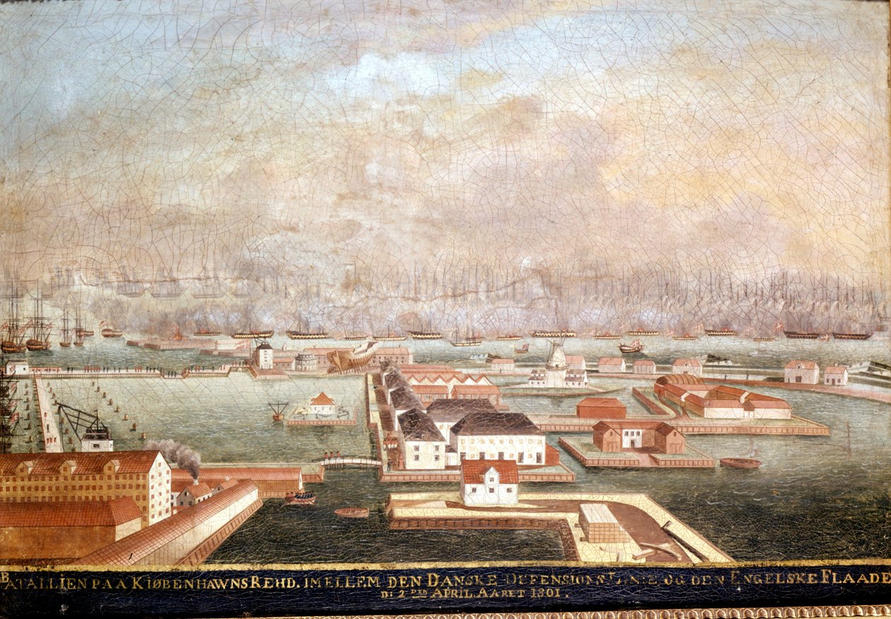 Slaget vid Köpenhamn, 1801 av Danish School