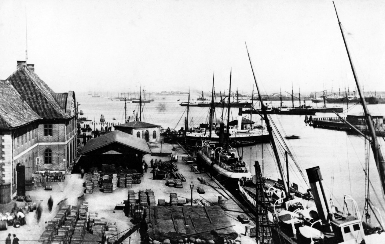 Köpenhamns hamn, ca 1880 av Danish Photographer