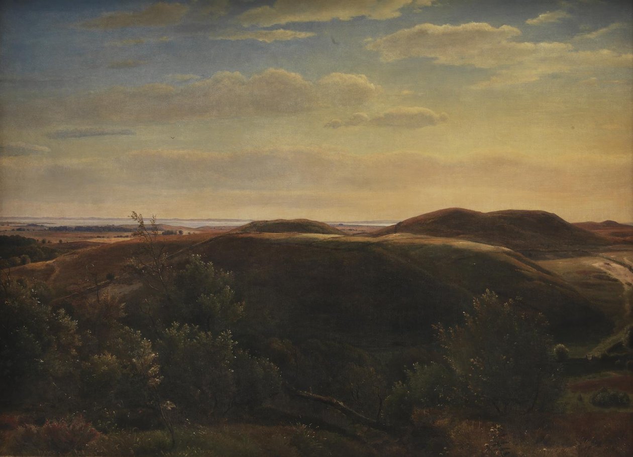 Jyllands kust sett från Mølleknap Hills på Fyn av Dankvart Dreyer