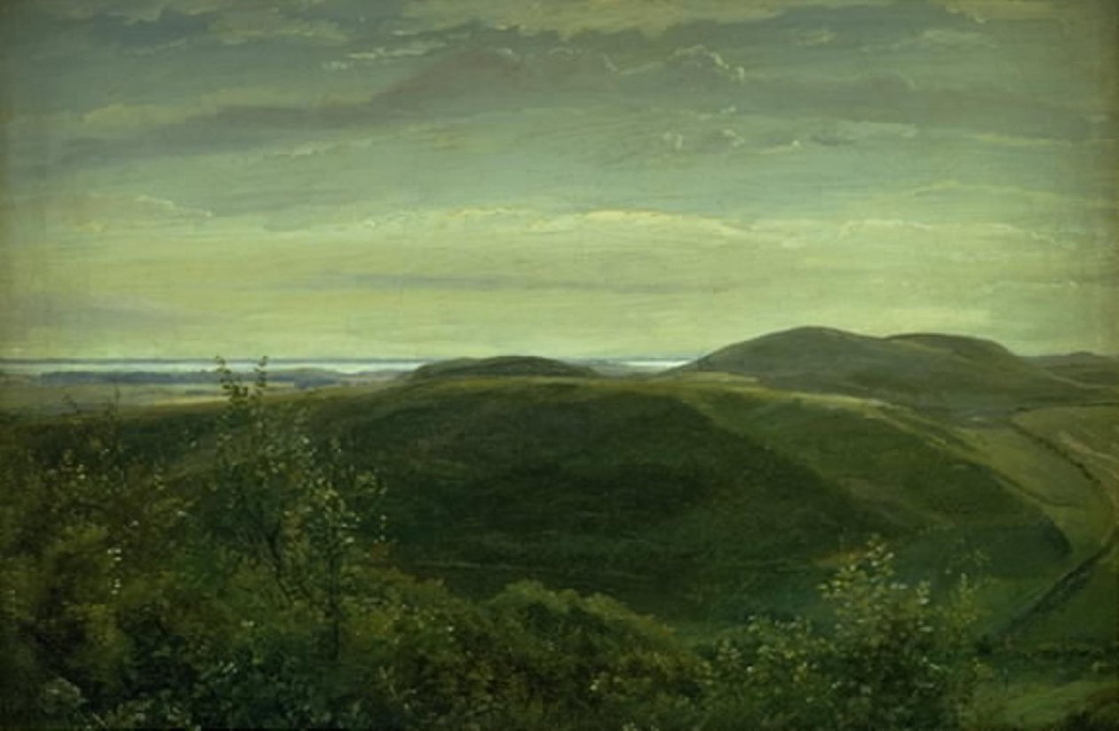 Jyllands kust sett från Mølleknap Hills på Fyn. Studie av Dankvart Dreyer