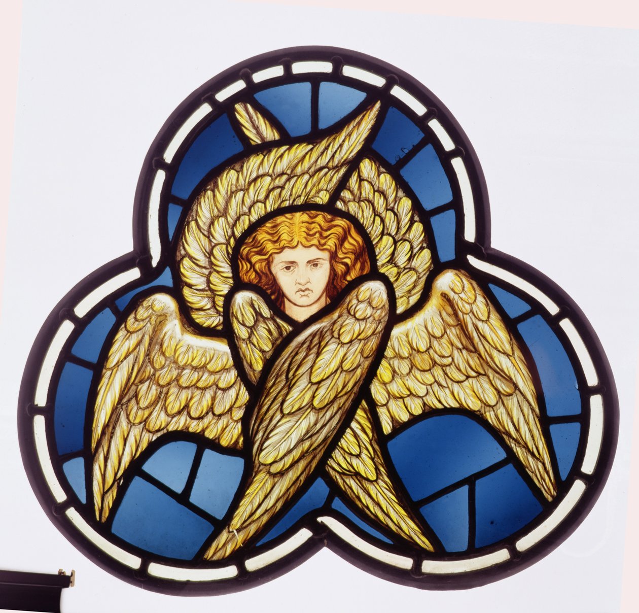 Fönster som visar en mångvingad ängel, tillverkad av William Morris-fabriken, 1870 (målat glas) av Dante Gabriel and Burne Jones, Edward Rossetti