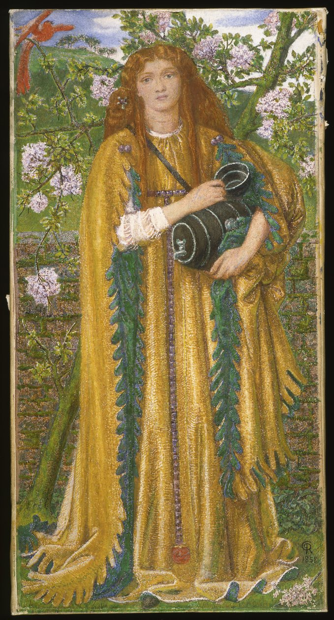 Golden Water (Princess Parisade) c.1858 av Dante Gabriel Charles Rossetti