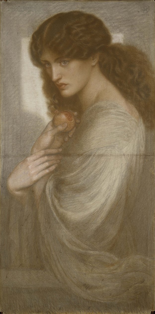 Proserpina, 1871 (färgad krita på papper) av Dante Gabriel Charles Rossetti