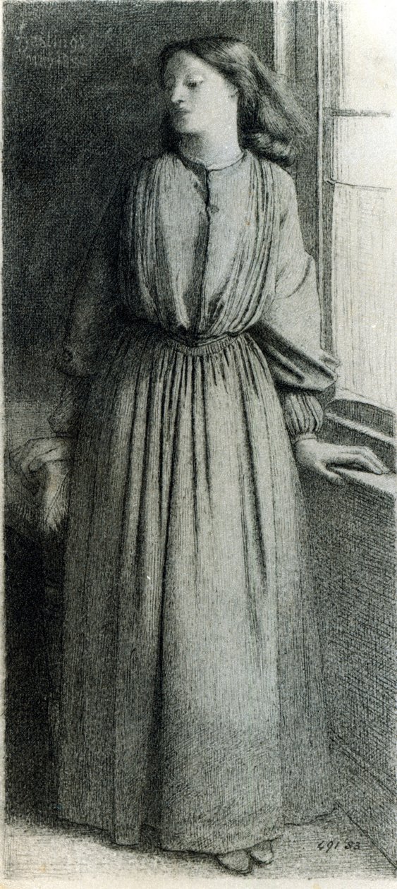 Elizabeth Siddal, maj 1854 (penna och bläck) av Dante Gabriel Charles Rossetti