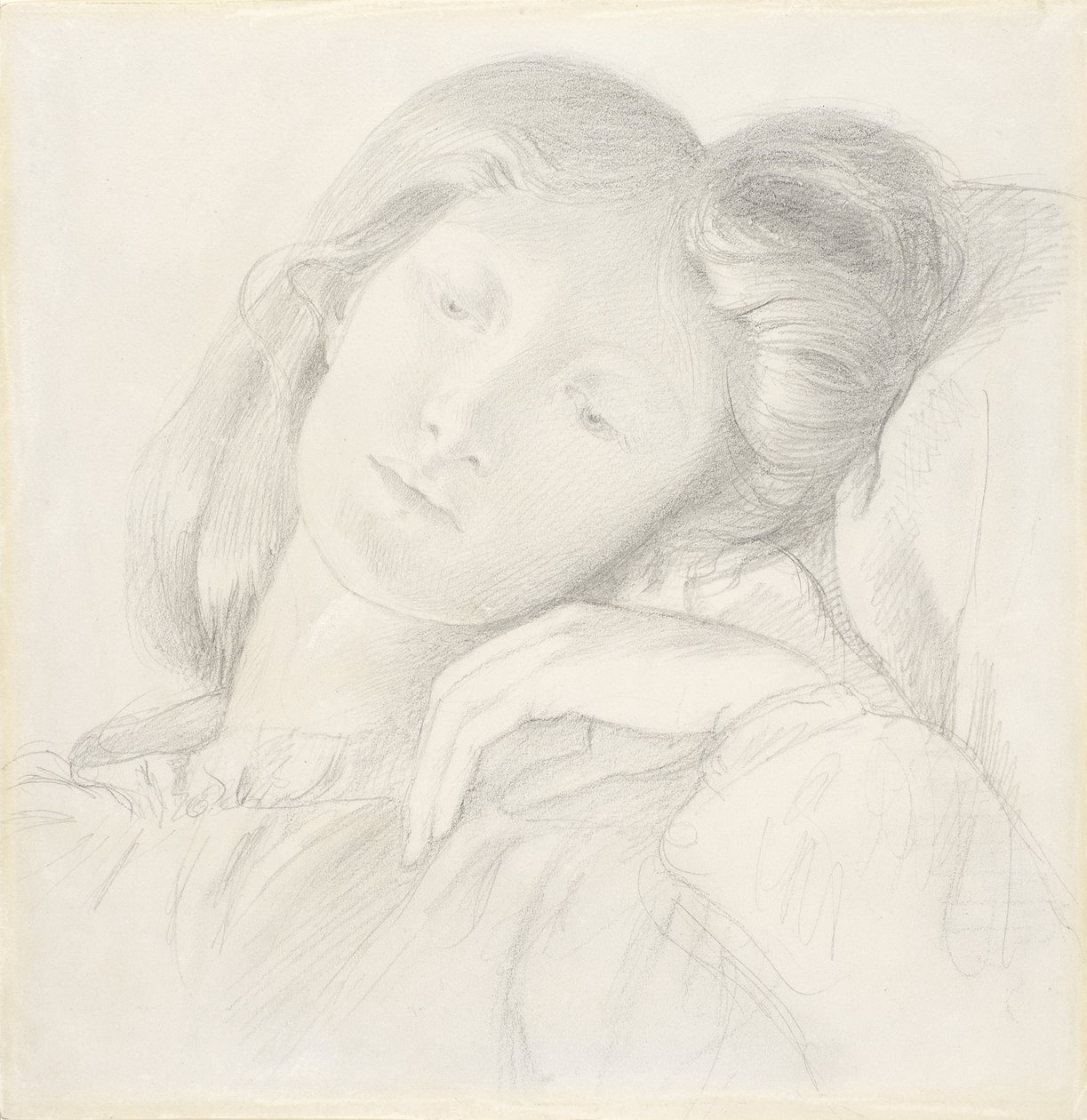 Nr.0684 Elizabeth Siddal, c.1860 (penna) av Dante Gabriel Charles Rossetti