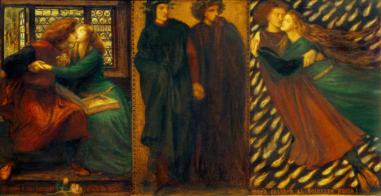 Paolo och Francesca från Rimini av Dante Gabriel Charles Rossetti