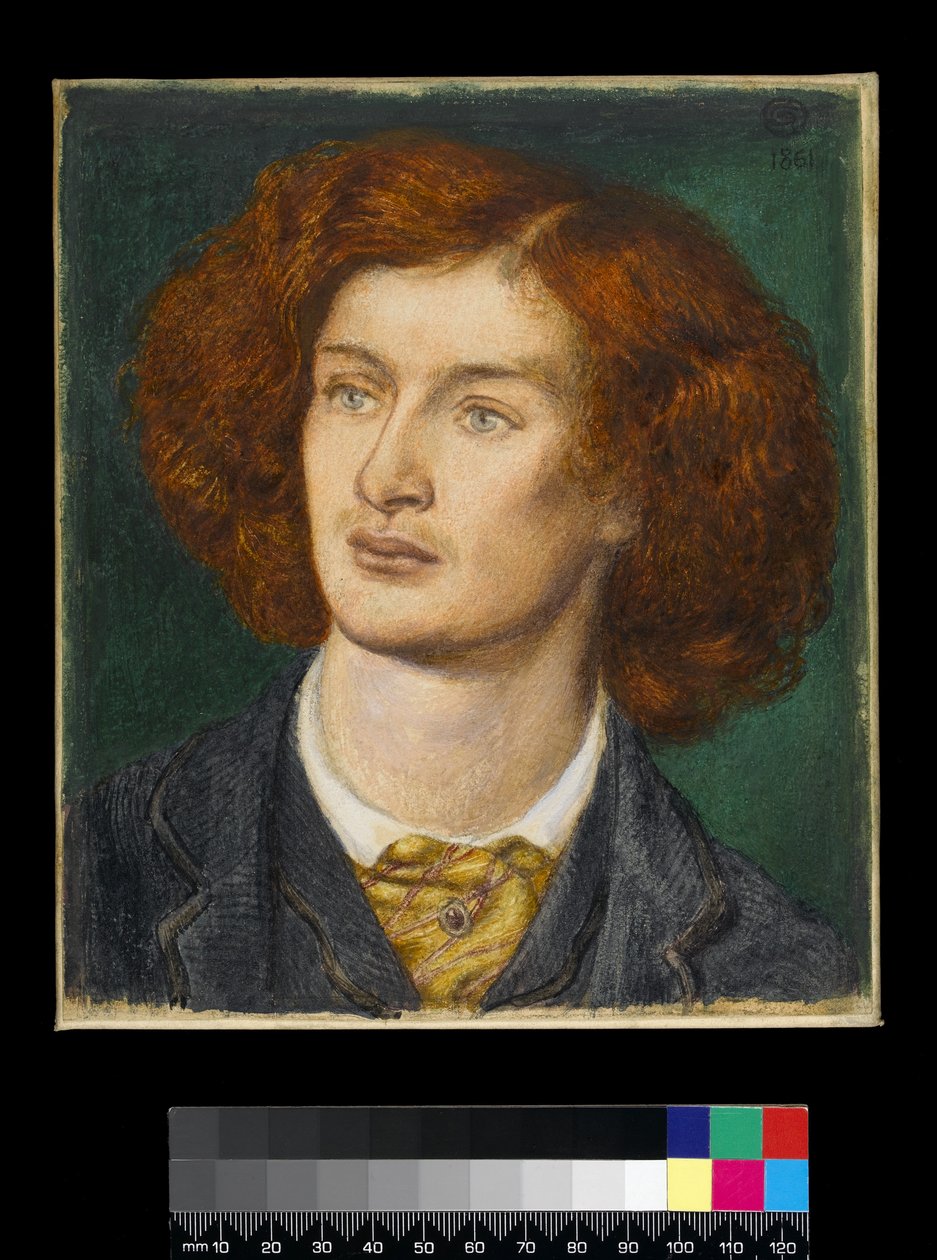 Porträtt av Algernon Charles Swinburne, 1861 av Dante Gabriel Charles Rossetti