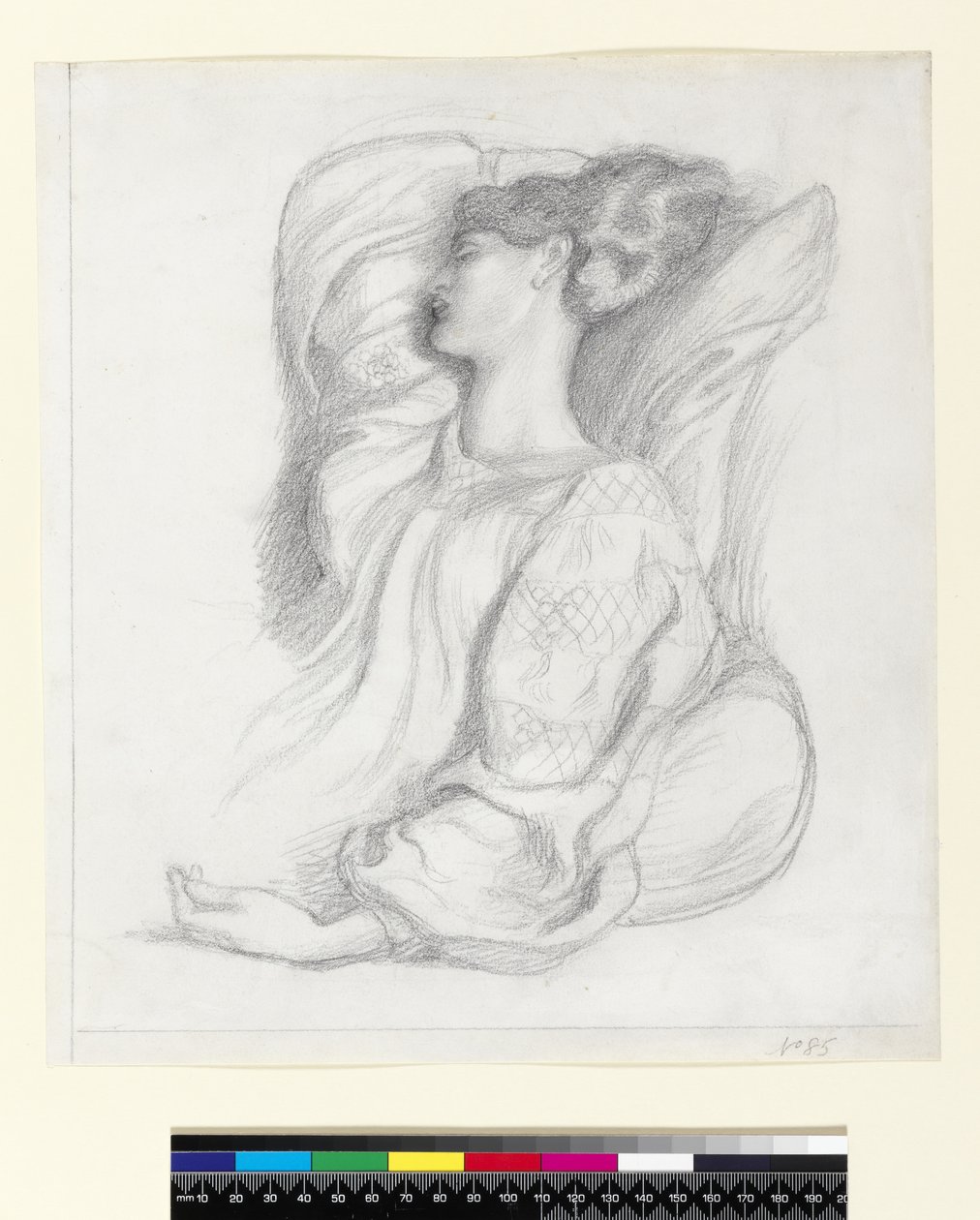 Studie av Mrs William Morris (1839-1914), c.1873 av Dante Gabriel Charles Rossetti