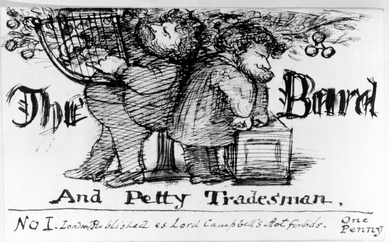 Barden och småhandlaren, 1868 av Dante Gabriel Charles Rossetti