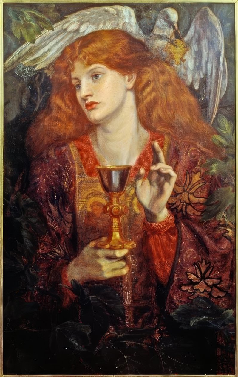 The Damsel of the Sanct Grail av Dante Gabriel Charles Rossetti
