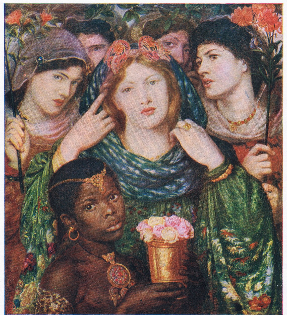 Den älskade, illustration från My Magazine (Arthur Mee), ca 1920-30 (färglitografi) av Dante Gabriel (after) Rossetti