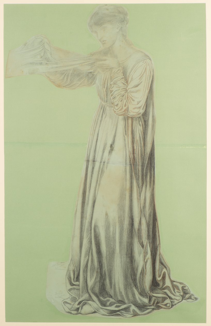 En studie för Dantes dröm av Dante Gabriel Charles Rossetti
