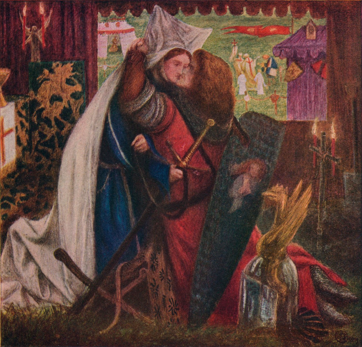 Kapell före listorna, 1857-64 av Dante Gabriel Charles Rossetti