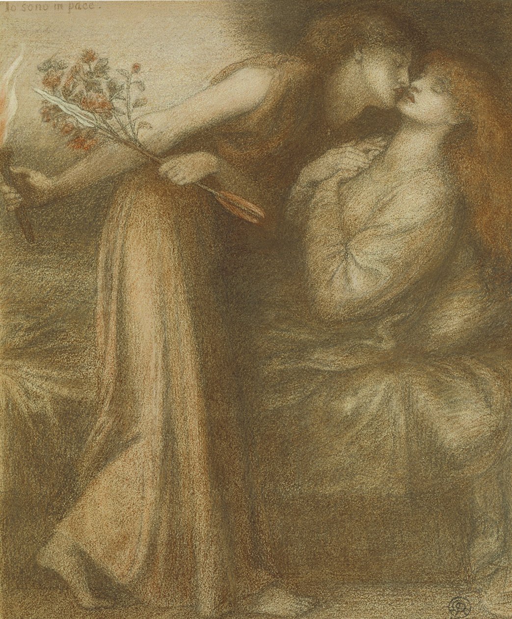 Dantes drömmer på Beatrice Io sonos dödsdag, 1875 av Dante Gabriel Charles Rossetti