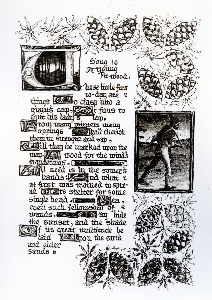 Oplyst tekst fra Rossetti