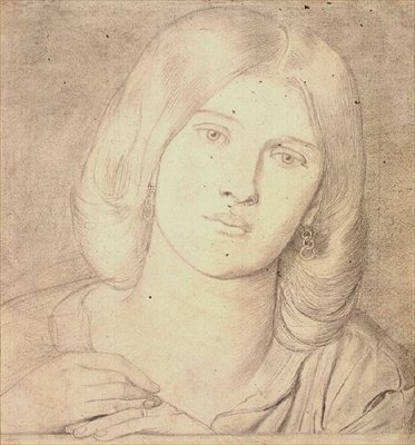 Nr 1537 Miss Fanny Cornforth, ca 1860 (penna på papper) av Dante Gabriel Charles Rossetti