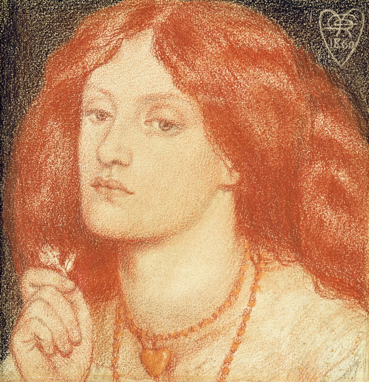 Porträtt av Elizabeth Siddal (1834-62) av Dante Gabriel Charles Rossetti