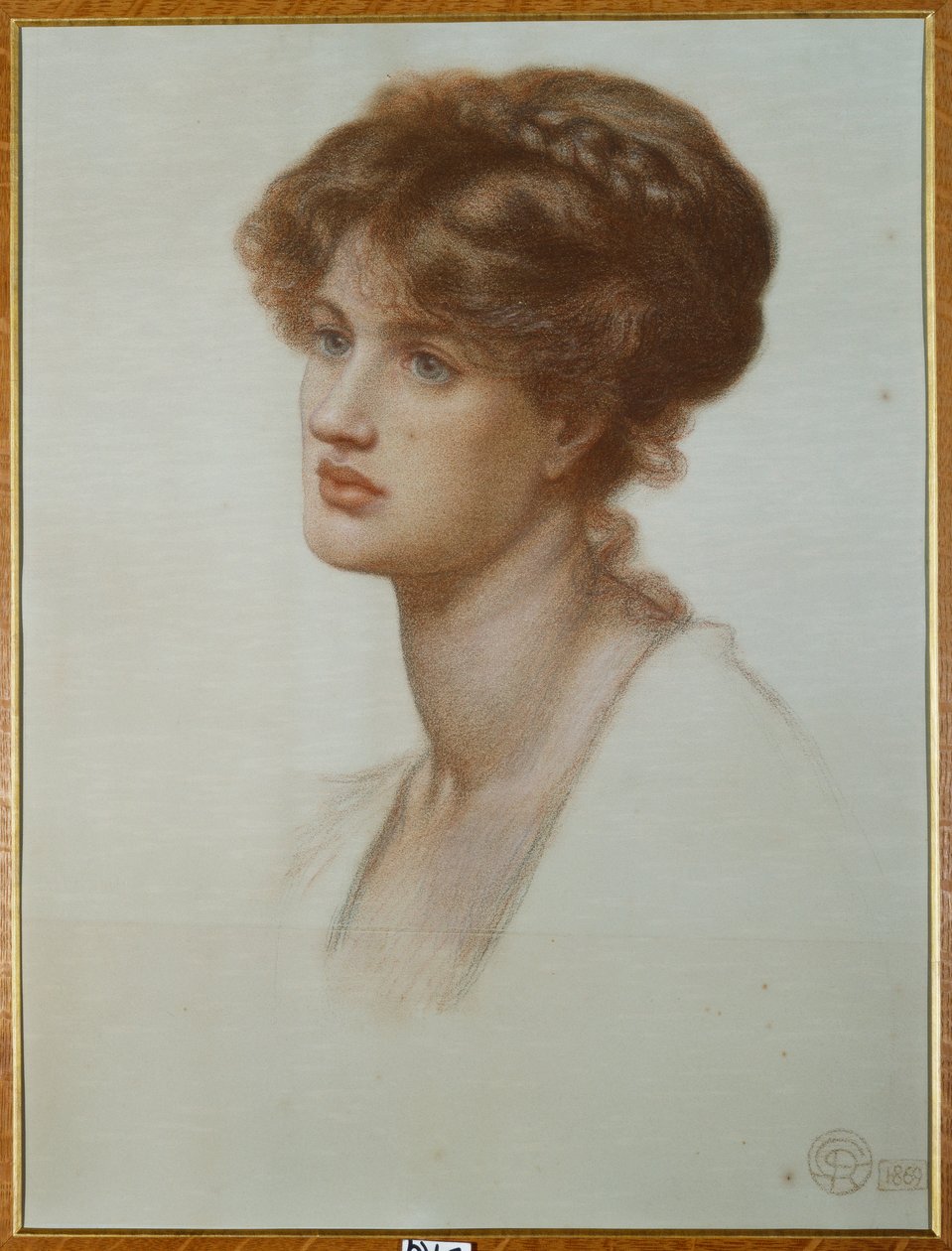 Porträtt av Mrs. William J. Stillman, bystlängd, 1869 av Dante Gabriel Charles Rossetti