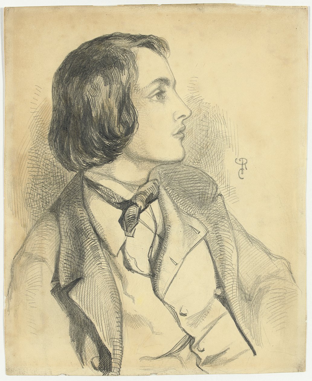 Porträtt av William Michael Rossetti, av Dante Gabriel Charles Rossetti