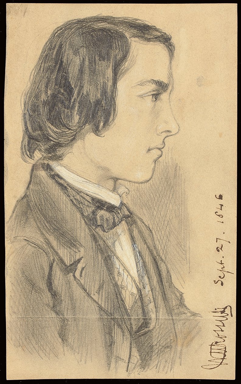 Porträtt av William Michael Rossetti, 1846 av Dante Gabriel Charles Rossetti
