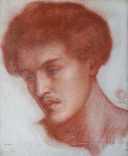 Porträtt av en ung man av Dante Gabriel Charles Rossetti
