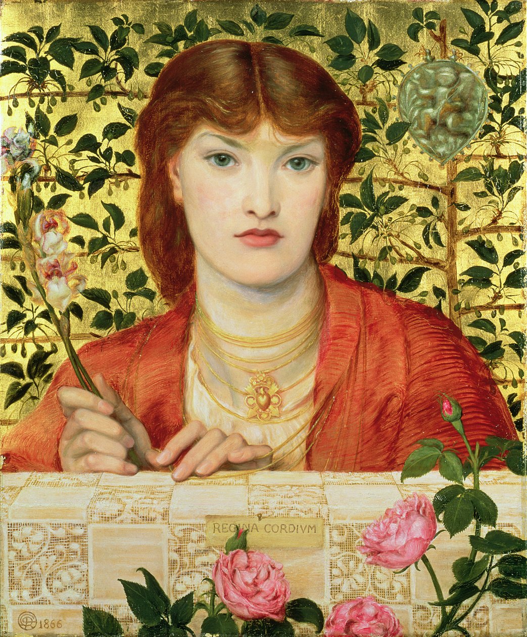 Regina Cordium: Alice Wilding av Dante Gabriel Charles Rossetti