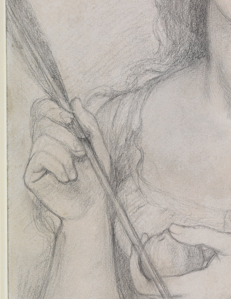 Studie för "Venus Verticordia" av Dante Gabriel Charles Rossetti
