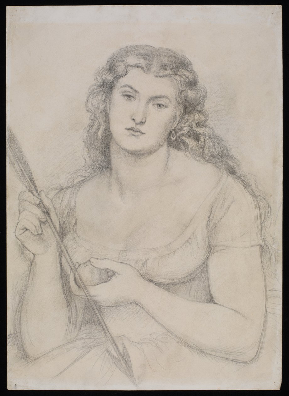 Studie för "Venus Verticordia", c.1863-64 av Dante Gabriel Charles Rossetti