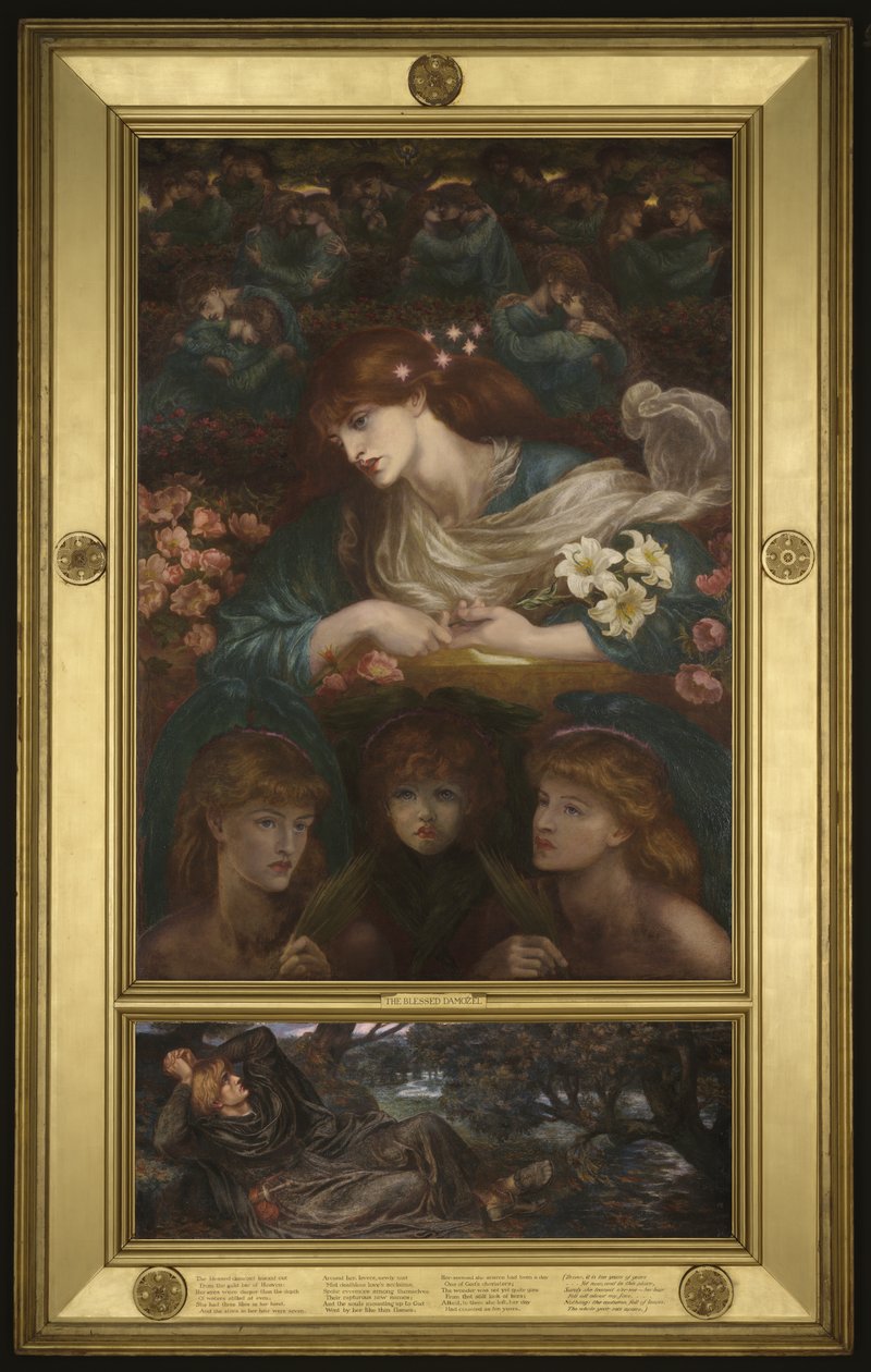 Den välsignade Damozel, 1875-78 av Dante Gabriel Charles Rossetti