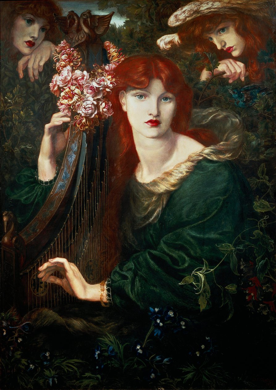 "The Ghirlanddata", målning av Dante Gabriel Rossetti av Dante Gabriel Charles Rossetti