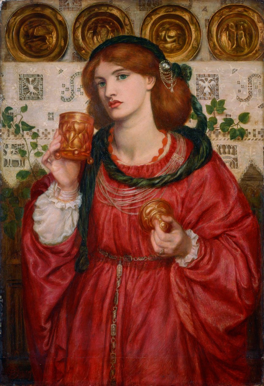 Den kärleksfulla bägaren, 1867 av Dante Gabriel Charles Rossetti
