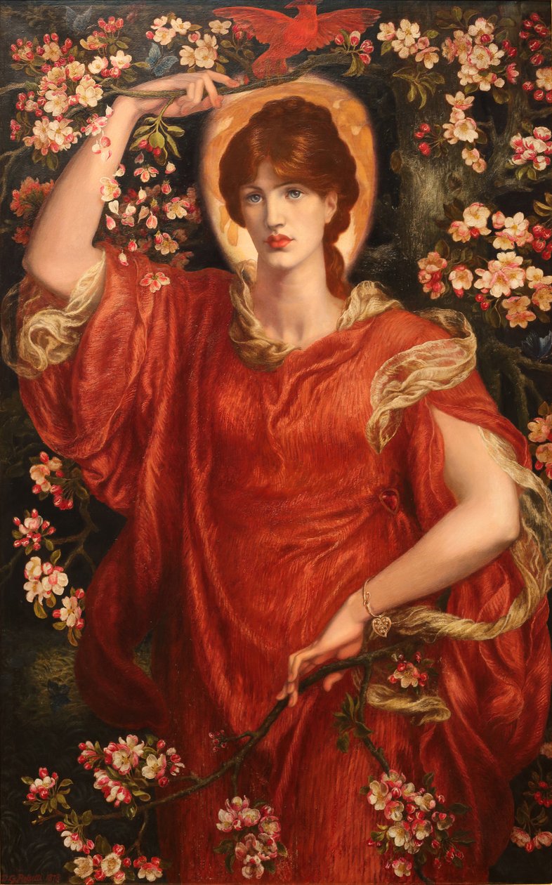 Une vision de Fiammetta - A Vision of Fiammetta, av Rossetti, Dante Gabriel (1828-1882). Olja på duk av Dante Gabriel Charles Rossetti