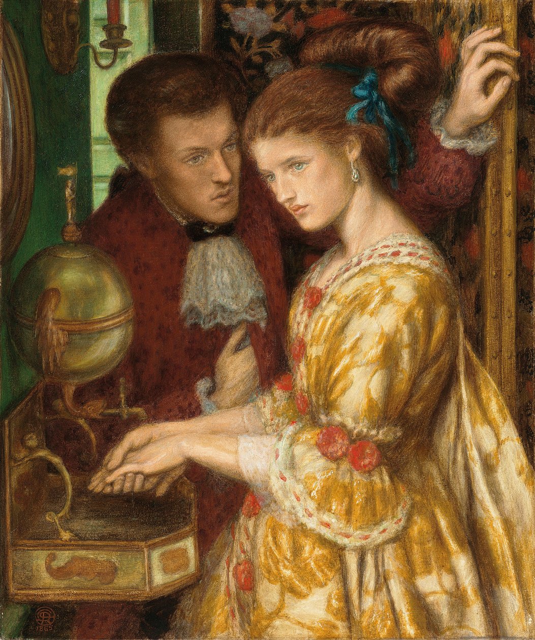 Tvätta händerna, 1865 av Dante Gabriel Charles Rossetti