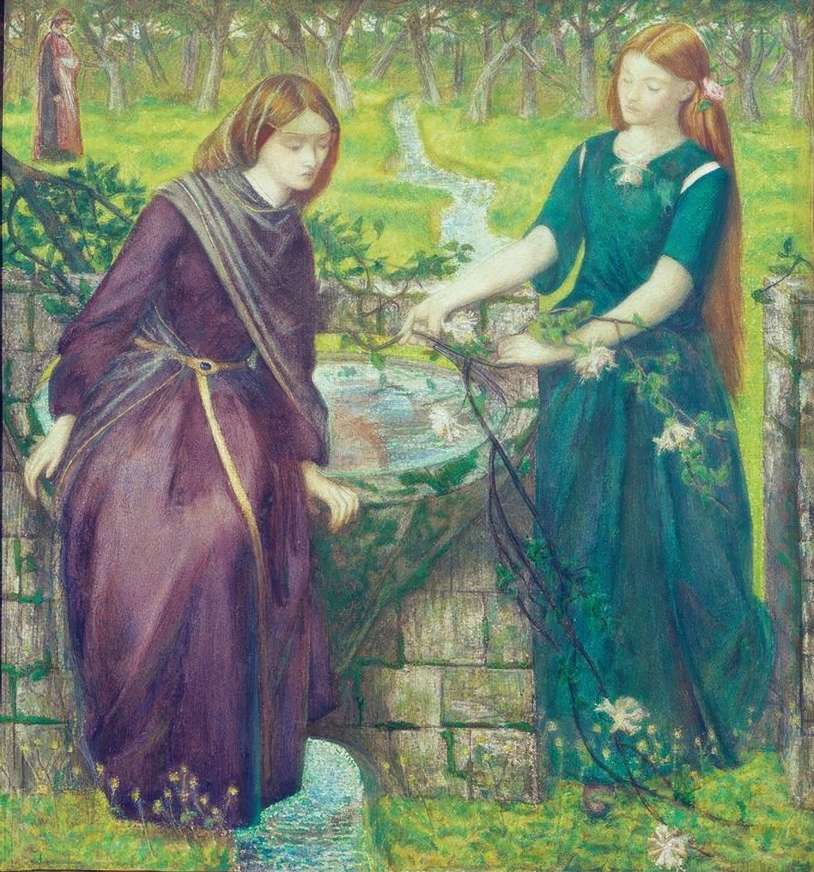 Dantes vision av Rachel och Lea av Dante Gabriel Charles Rossetti