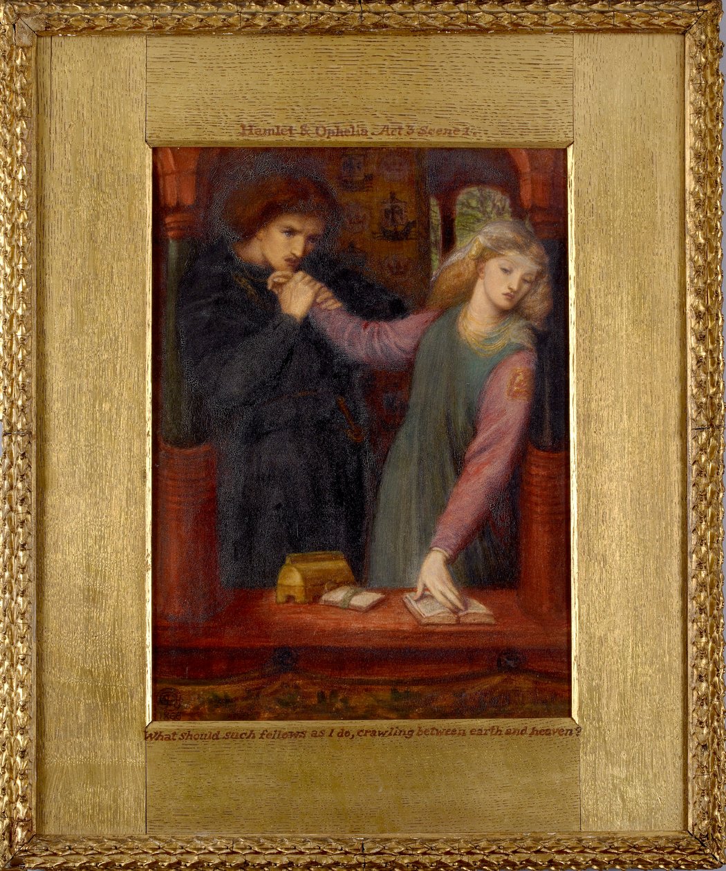 Hamlet och Ophelia, 1866 av Dante Gabriel Rossetti