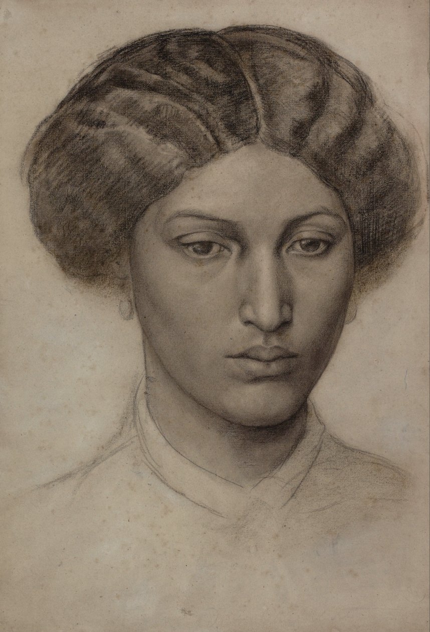 Huvud av en ung kvinna [Mrs Eaton] av Dante Gabriel Rossetti